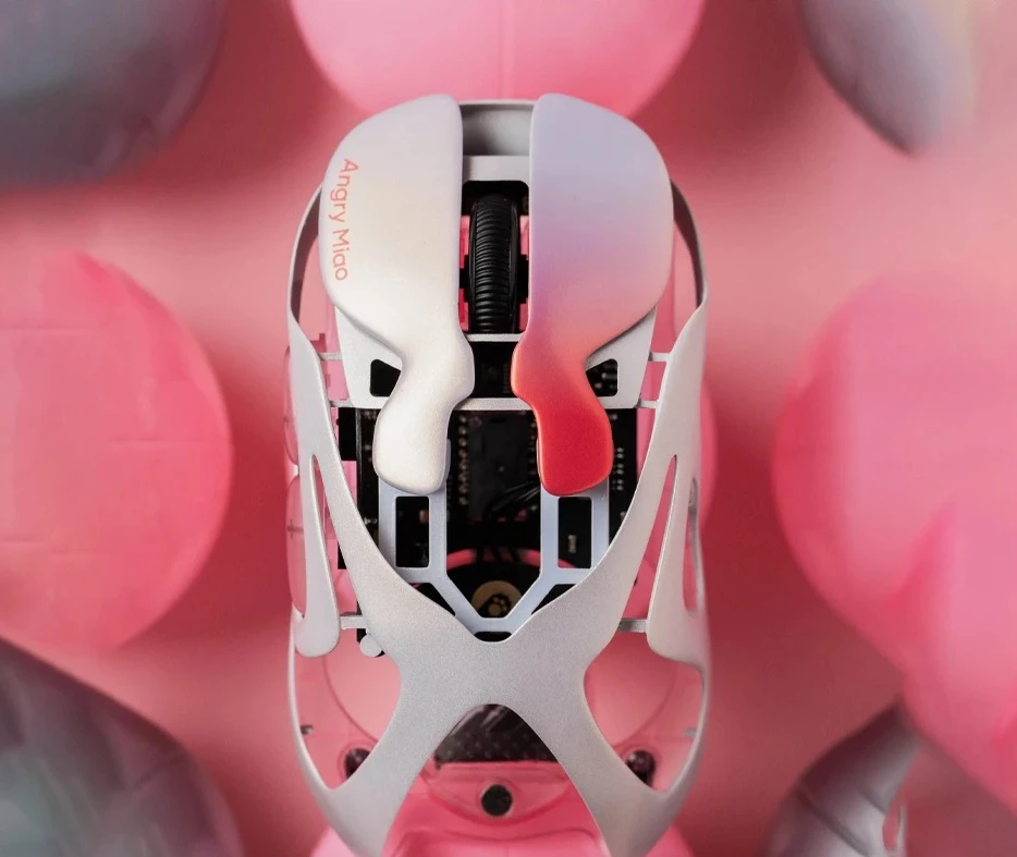 

Angry Miao AM Infinity Mouse Tri Mode Wireless Mouse Paw3950 8000Hz Lightweight Hollow Out Magnalium Gaming Mice PC Accessories