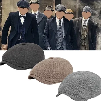 Klassieke Hoed Voor Mannen Caps Vintage Retro Tweed Peaky Blinders Baret Hoed Platte Pet Straathoeden Voor Dames Heren
