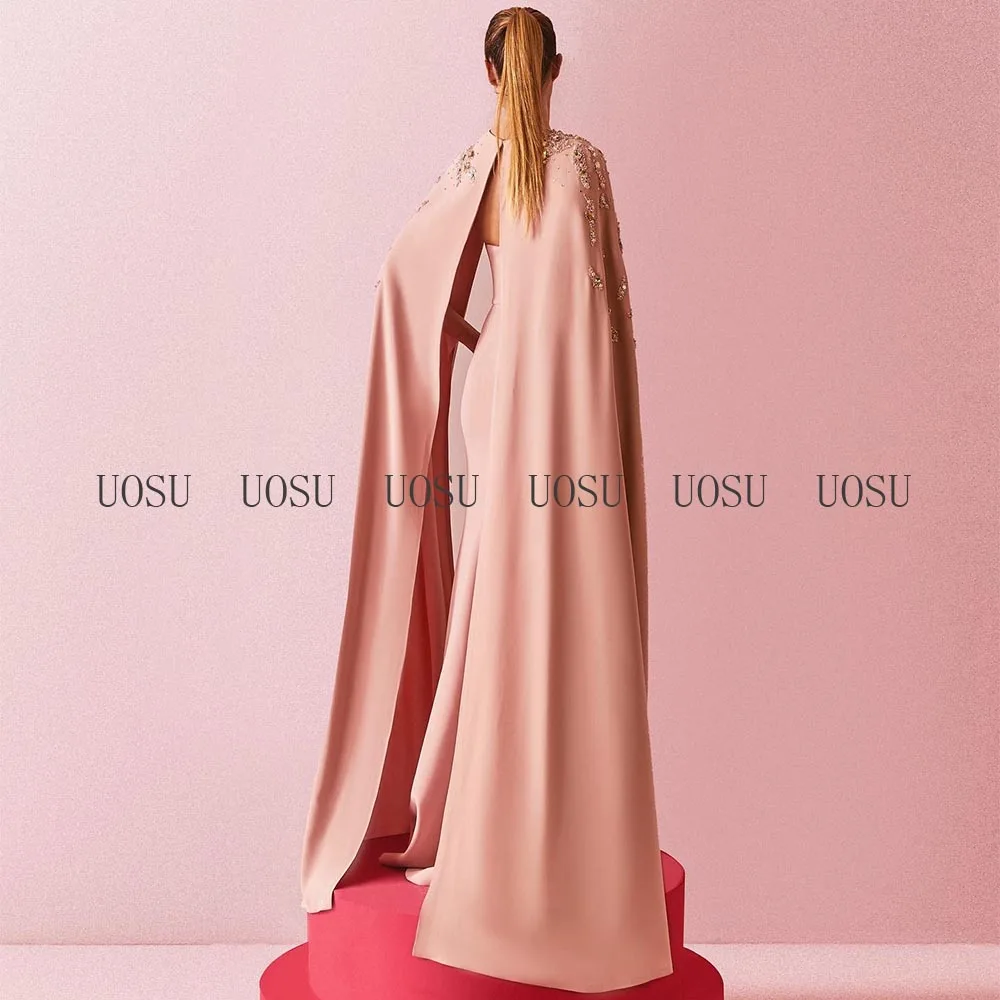 Robe de Soirée de Forme Sirène pour Femme, Tenue de Bal de Luxe, Rose Rond, Clip Kly, Fente Haute, Sans Bretelles, Sexy, 2022