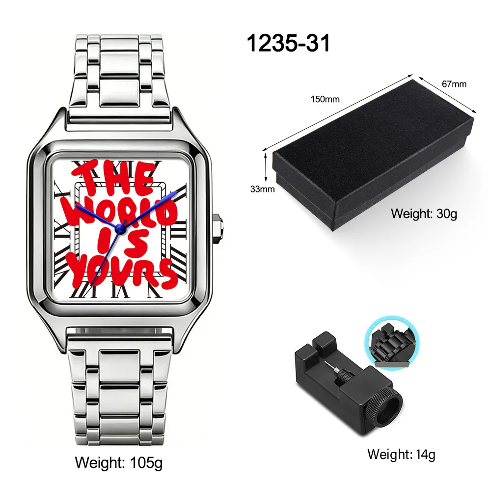 Graffiti-Schrift Innovativer Original-Quarz-Chronograph Herren Stahluhren Personalisierte Innovation Business AAA-Qualität Design-Uhr