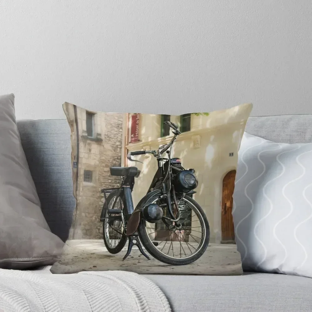 Bicycle with Solex auxiliary motor Throw Pillow autumn pillowcase Luxury Cushion Cover Christmas Cushion For Home pillow