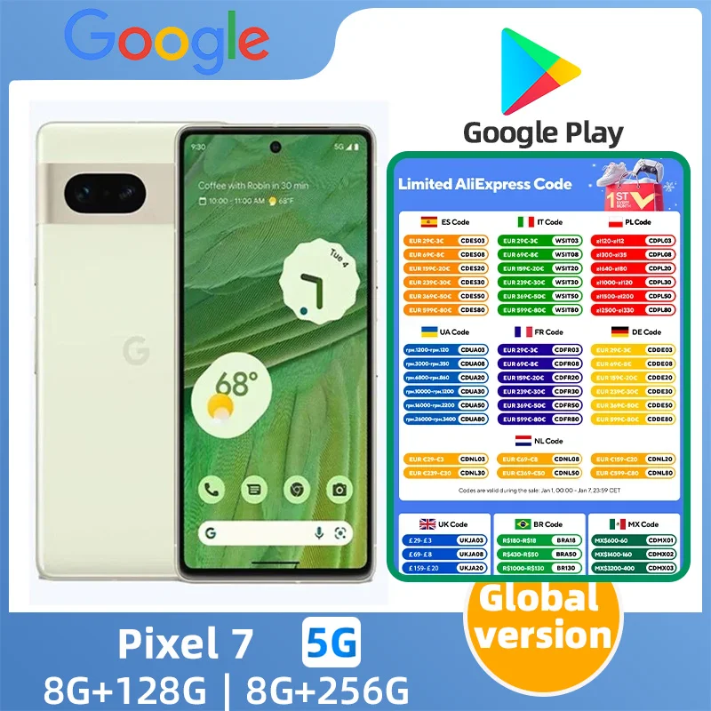 Google Pixel 7 5G Android 6.3Inch OLED 90Hz Screen  4700mAh Battery Good condition  used  phone