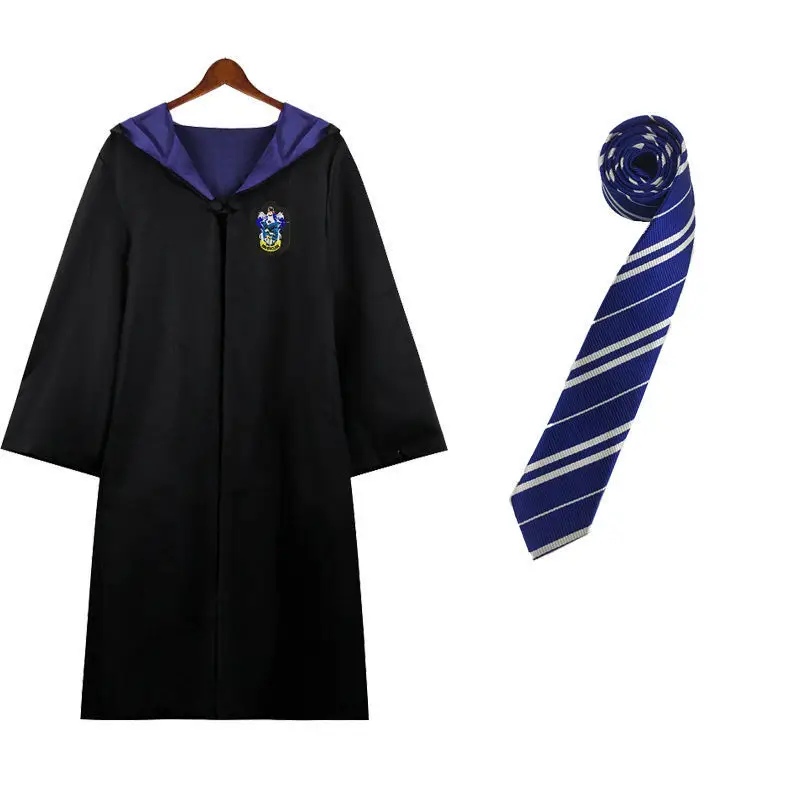 Uniforme d'école de Poudlard Harry Potter pour hommes et femmes, costume de cosplay, ensemble de capes, baguette magique du film Umbulin, Malfoy, Voldemort