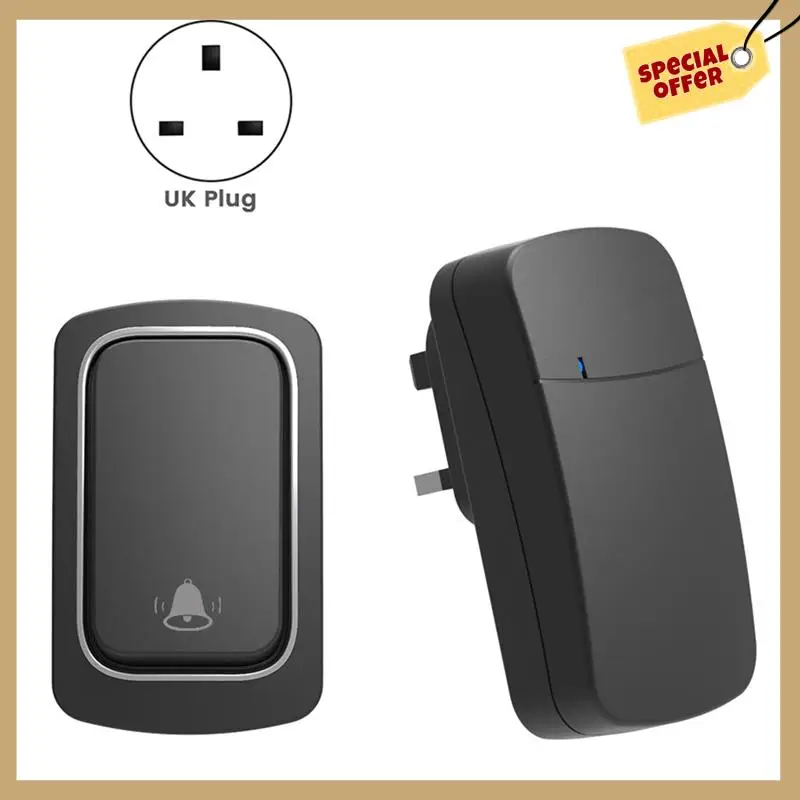 Беспроводной дверной звонок с автономным питанием, без батареи, водонепроницаемый дверной звонок, кольцо с звонком для пожилых людей, устройство домашней безопасности-WMAN