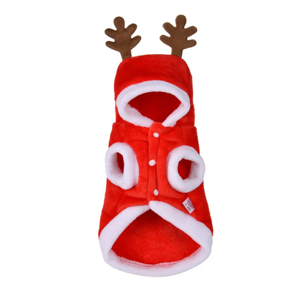 

Winter Dog Christmas Elk Jumpsuit Clothes Warm Pet Jacket Coat Costume for Small Medium Dogs Cats Overalls Puppy York Chihuahua