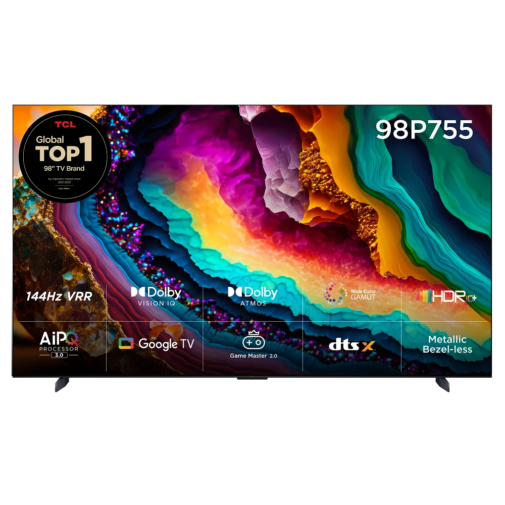 TCL Android 12 4K UHD TV 98P75 5 248cm · 98 inch · Visit Installation