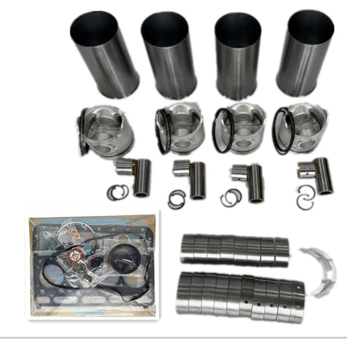 Kit de Reparación General V1902 (Sin Válvulas) Compatible con el Motor Kubota KX101 Excavadora Kubota L3350HDT L3450DT