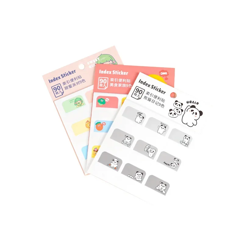 60/90/180PCS Index Tabs Multicolor Classification Stickers Stationery Index Label Memo Notebook Stickers Notes