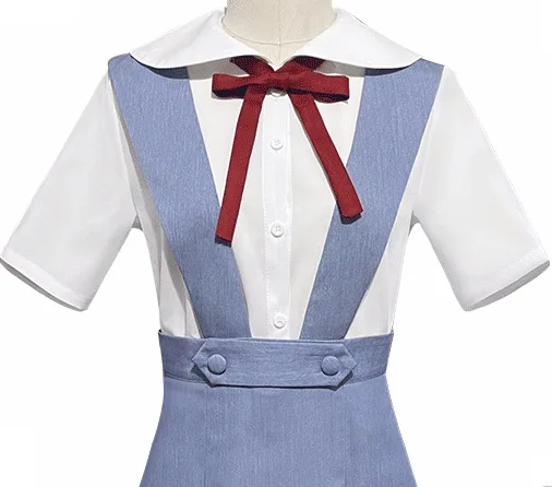 Ayanami Rei Cosplay para meninas, Asuka Langley Soryu Tóquio uniforme escolar, vestido de Halloween, disfarce de festa de carnaval, personagens meninas