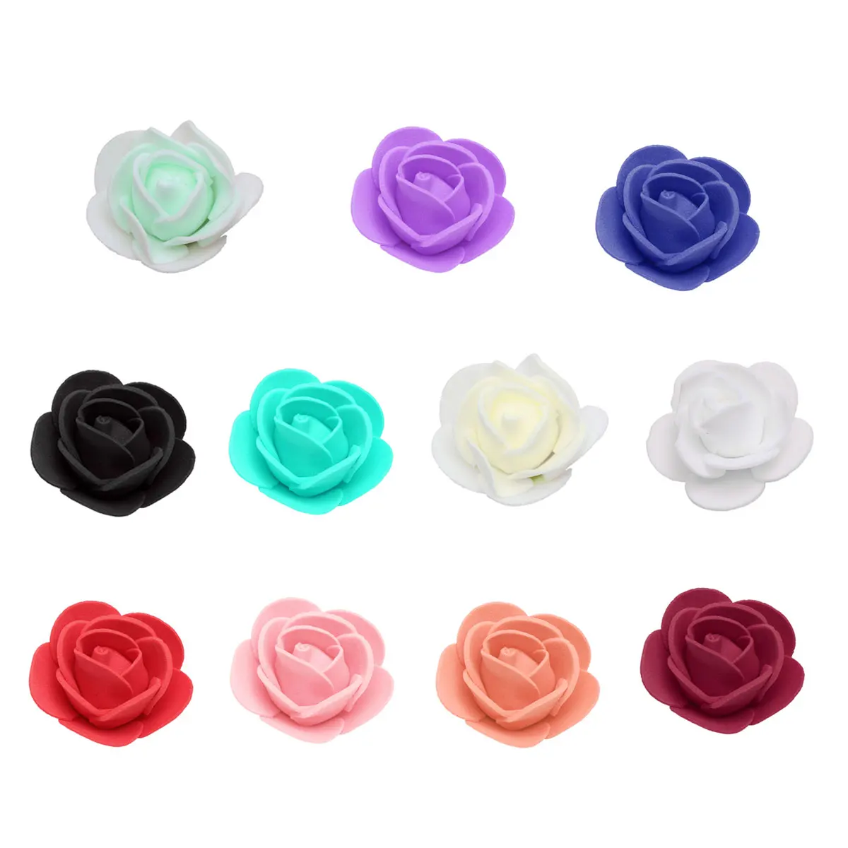 

500 Pcs Manual Foam Rose Head Artificial Flowers Wedding Decorations Fake Roses