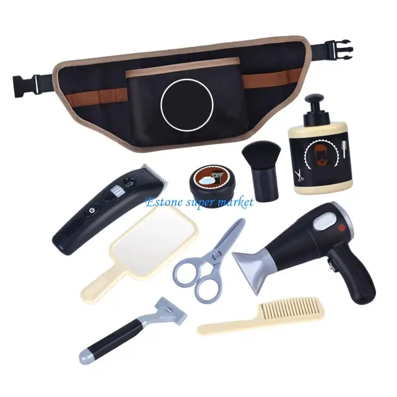 090B roleplay para salão cabeleireiro profissional com ferramenta modelagem cabelo para presente infantil