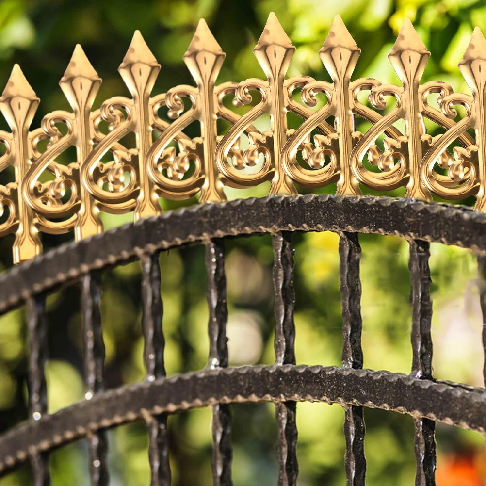 

4Pcs Aluminum Alloy Fence Post Caps Anti-Climbing Decorative Finials Modern Outdoor Villa Safety Toppers Fence