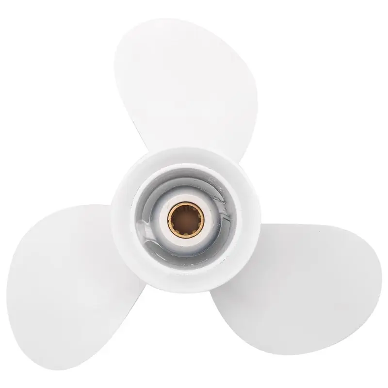 Unique 664-45945 664-45945-00-EL 9 7/8 X 10 1/2 Propeller For 20HP 30HP White 3 Blades 10 Spline Tooth R Rotation