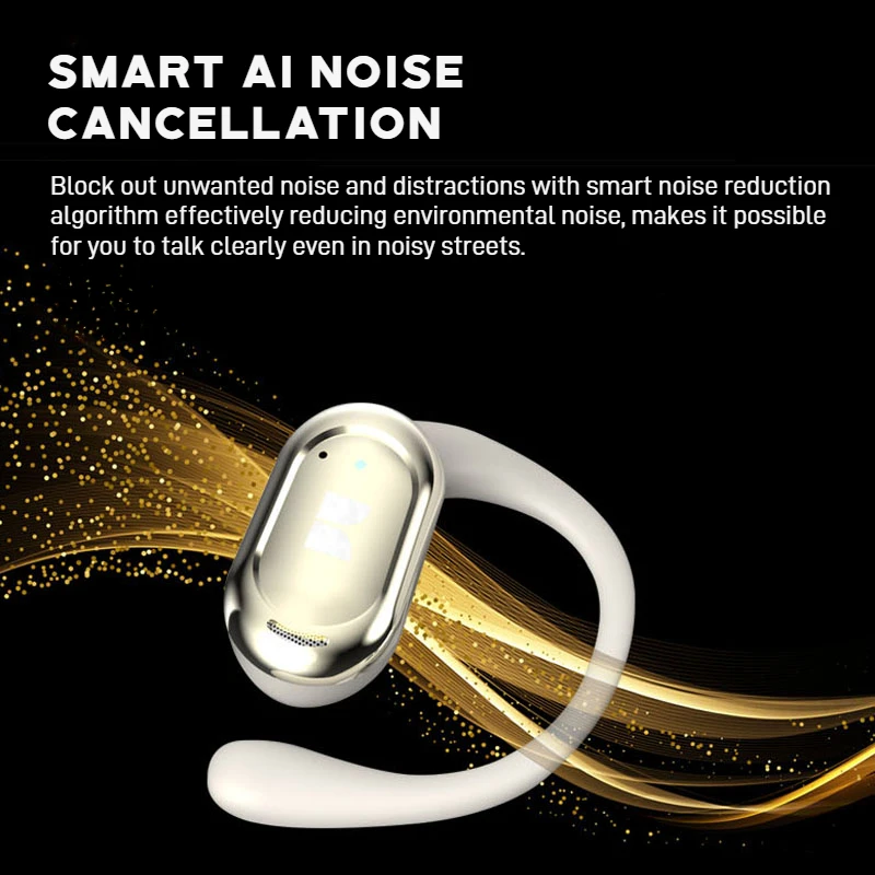 Monster MQO18 Open Ear Bluetooth 5.4 Earphone ENC Call Noise Canceling Wireless Headphone with Mic IPX4 Waterproof TWS Earbuds