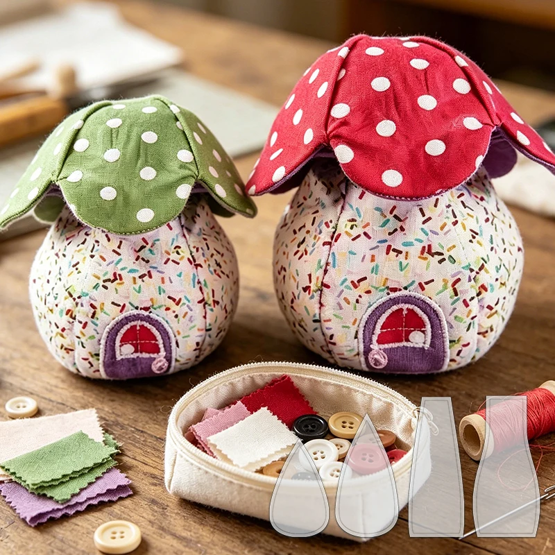 YOMDID 4pcs Mushroom House Qui - Sewing House ulasan dan harga