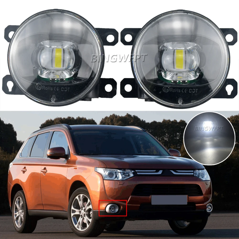 

Автостайлинг для Mitsubishi Outlander III/3 GG_W - GF_W - ZJ 2013 2014 2015 2016 2017 2018 светодиодные противотуманные фары H11 противотуманная фара