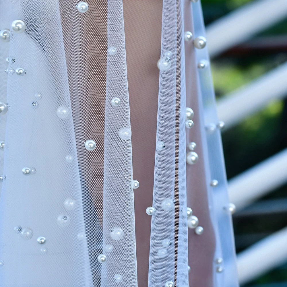 Parels kralen jas bruids capes voor bruiloft bolero bruiloft accessoires bruiloft feestkleding huwelijk wit