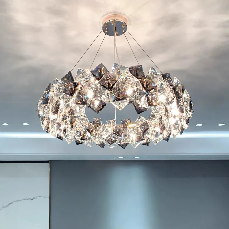 Luxury Modern Nordic Is A Circular Crystal Led Chandelier For Living Rooms Dining Rooms Indoor Hanging Home Decoration Fixtures
