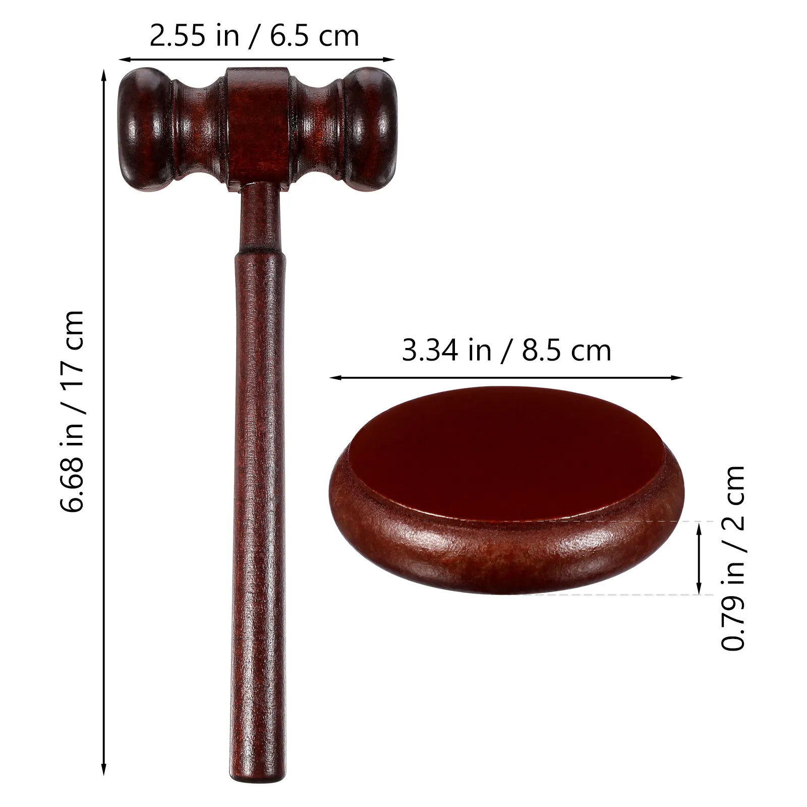 1Set Judge Gavel Premium Wooden Auction Hammer Lightweight Portable Solid Wood Court Hammer for Lawyer Judge Chairman Executive