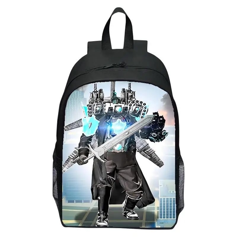 Mochila con estampado Digital Skibidi para niños, bolsa escolar para estudiantes, Monitor Titan, recién llegado