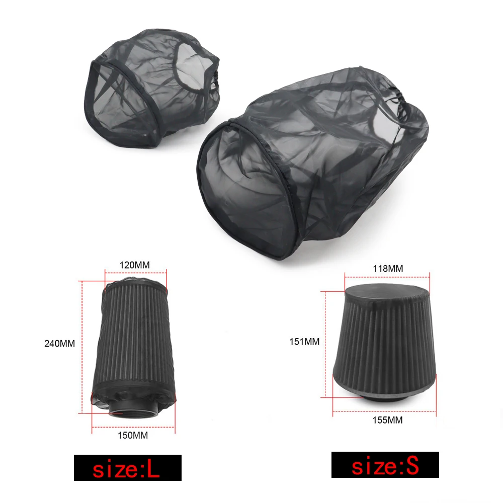 Universal Air Filter Protective Cover Waterproof Oilproof Dustproof for High Flow Air Intake Filters Air Filter Cover