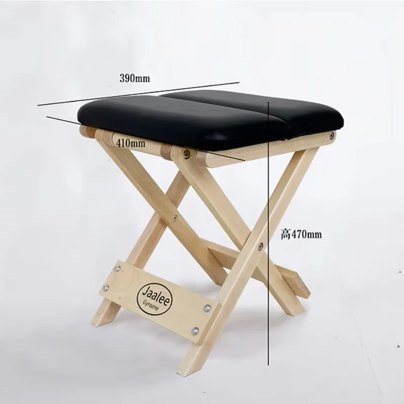 Przenośna składana ławka Zen Trwała drewniana ławka do ćwiczeń Miękkie krzesło Stołek do jogi Ławka do sprzętu do pilatesu Akcesoria