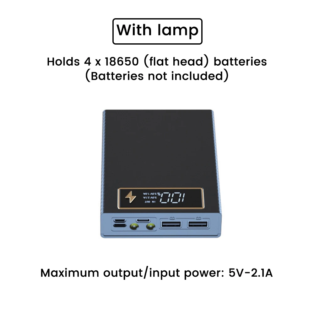 10W 22,5 W 22,5 W 15W 4x18650 DIY Power Bank Case Ładowarka Pojemnik na akumulator Cyfrowy wyświetlacz Szybko ładujący się mobilny power box