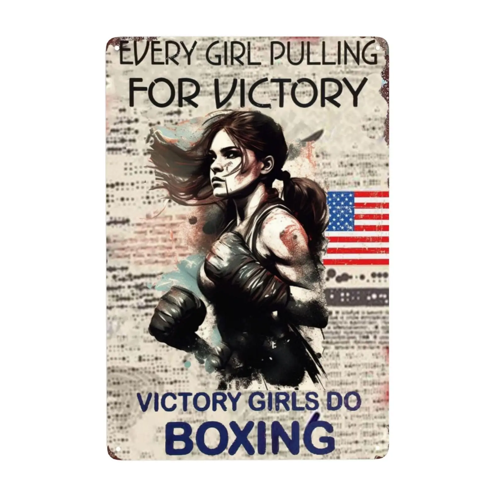 Every Girl Pulling Victory Girls Do Boxing Metal Sign Retro Social Commentary Plaques Man Cave Office Unique Energetic Street Ar