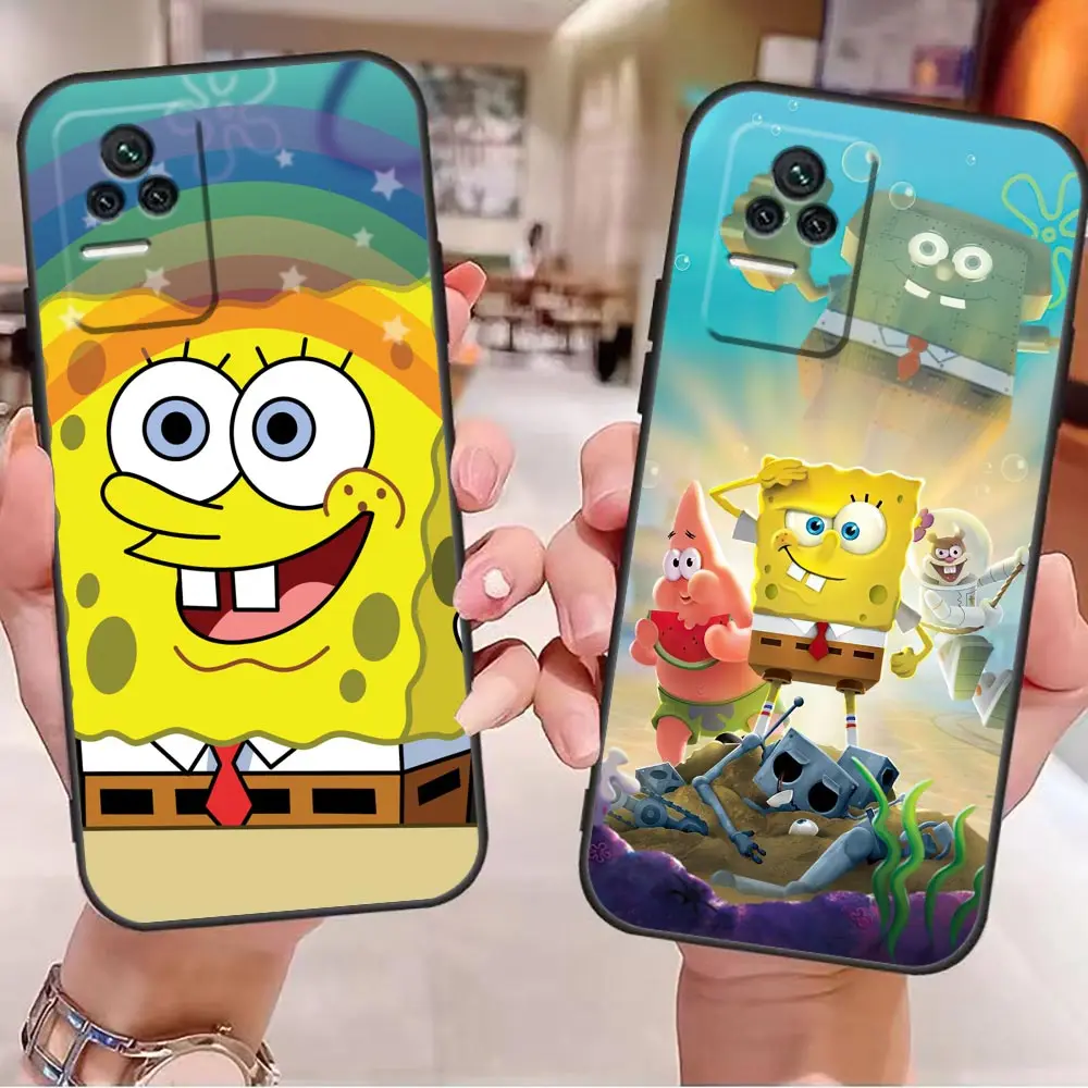 Happy S-SpongeBob S-SquarePants Phone Case For Redmi K60 K50 K40 Gaming K30 K20 12C 10 10C 9T 9C 9A 9 8A 8 7A 7 Case Funda Shell