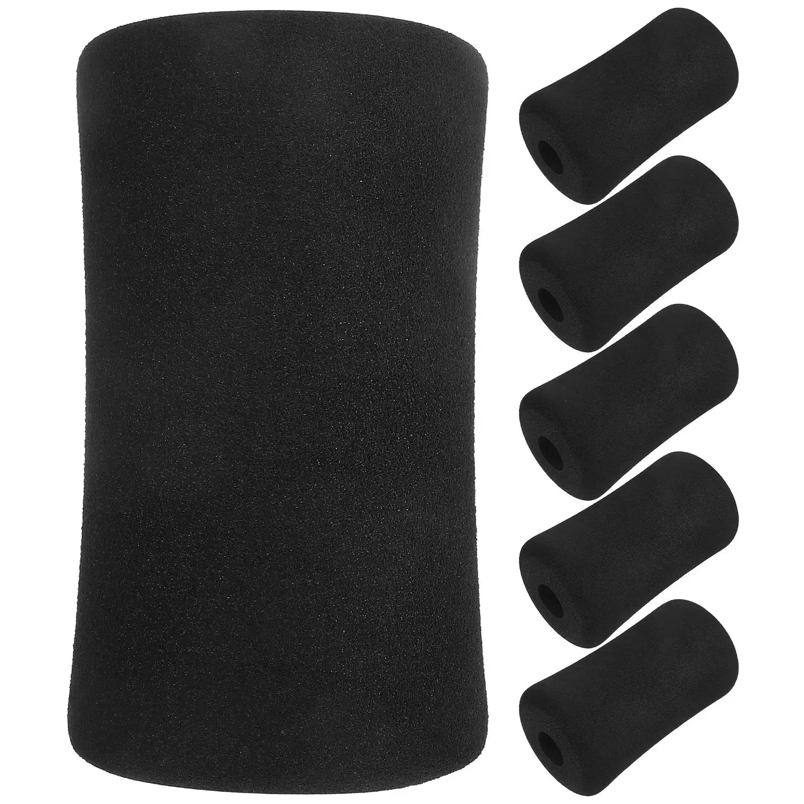 6 Pcs Sit Up Board Sponge Foam Pad Inner Diameter 22mm Length 135mm Outer Diameter 75mm Gym Replacement Cover Leg