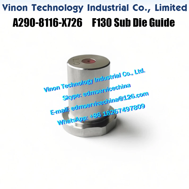 A290-8116-X726 edm Sub Die Guide (Ruby) Upper F130 Ø1.0mm A2908116X726, A290.8116.X726 Fan uc 0iD,0iE,1iD,1iE,C400iA,C600,C800