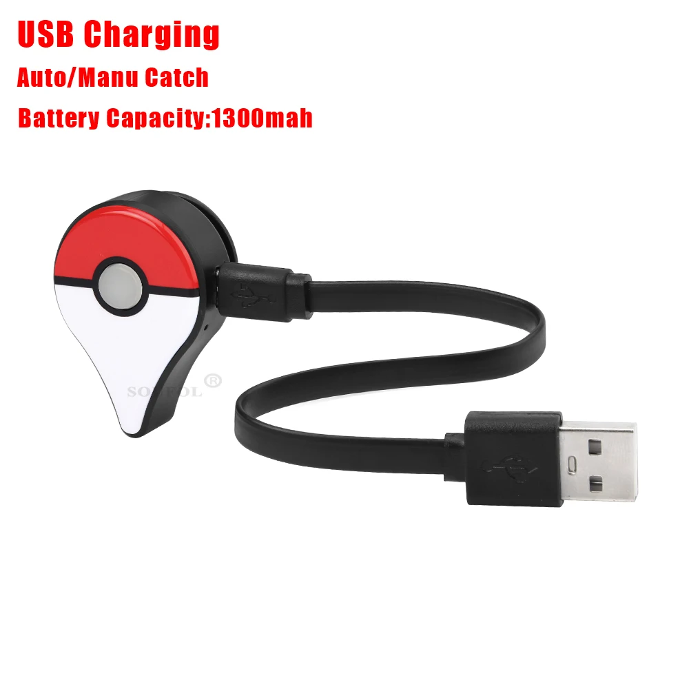 Auto dan Manul Catch USB dapat diisi ulang untuk gelang Pokemon Go Plus jam tangan Digital gelang Blue-tooth Switch Aksesori permainan