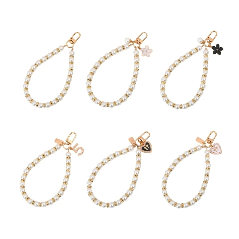 Luxurious Handbag Simulated Pearls Pendant Bag Decoration for Sophisticated Look