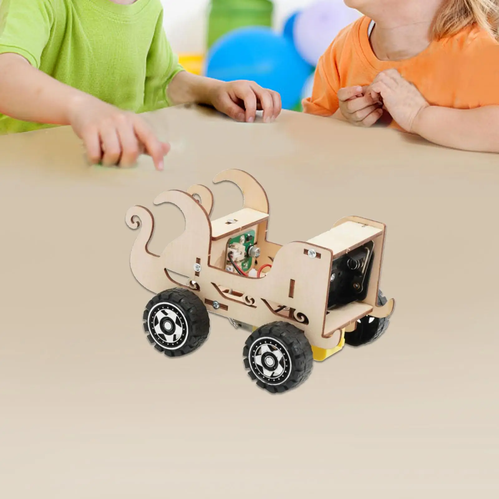 

Wooden Voice Control Car Science Kits, Physical Experiment, Classroom Teaching, 3D Puzzle Toys for Ages 6+ Year Old Children