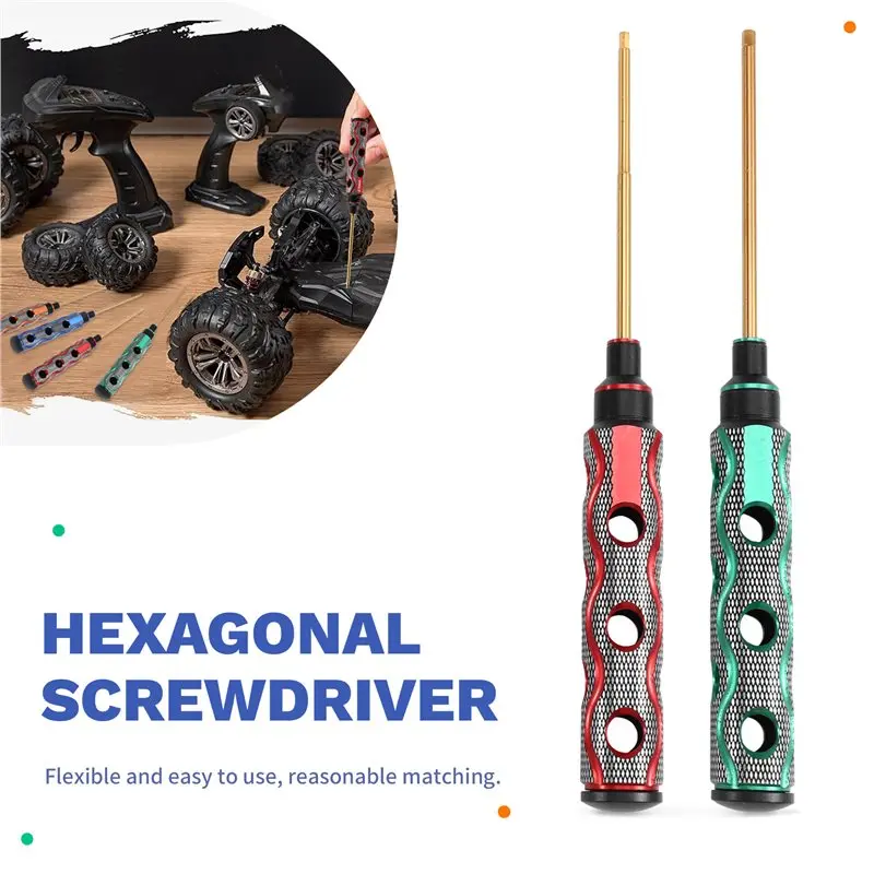 B05C-For Racing Drone Airplane Car Boat RC Parts Compatible Hex Screw Driver Set 1.5Mm 2.0Mm 2.5Mm 3.0Mm Hexagon Tool Kit