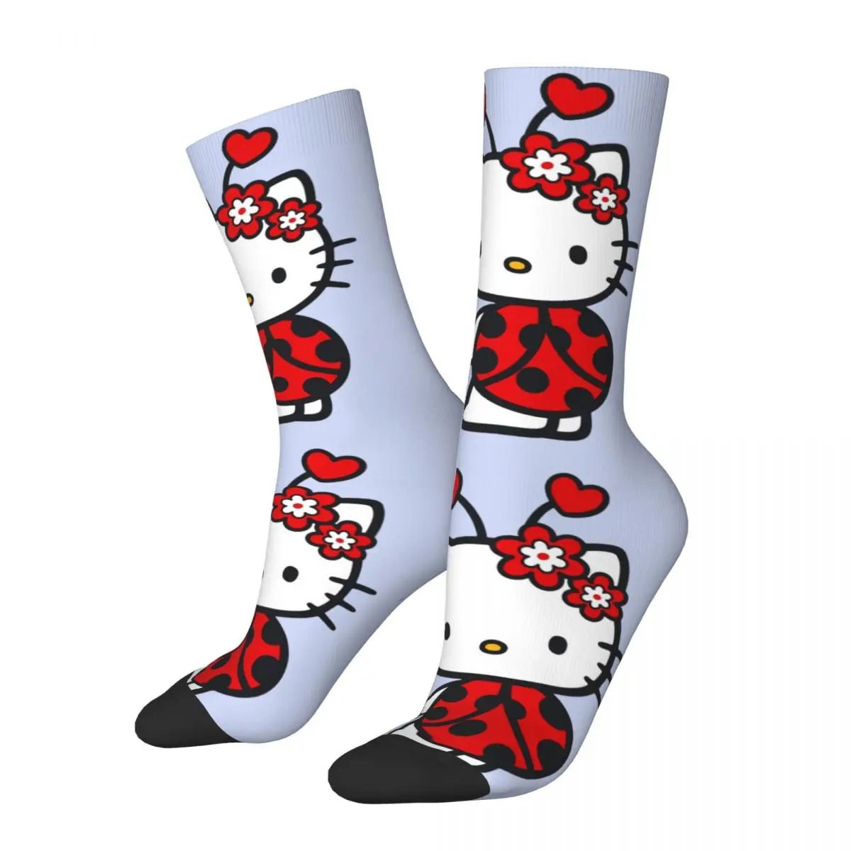 Hip Hop Retro Different Style Crazy Men's compression Socks Unisex Hello Kitty Harajuku Pattern Printed Funny Novelty Happy