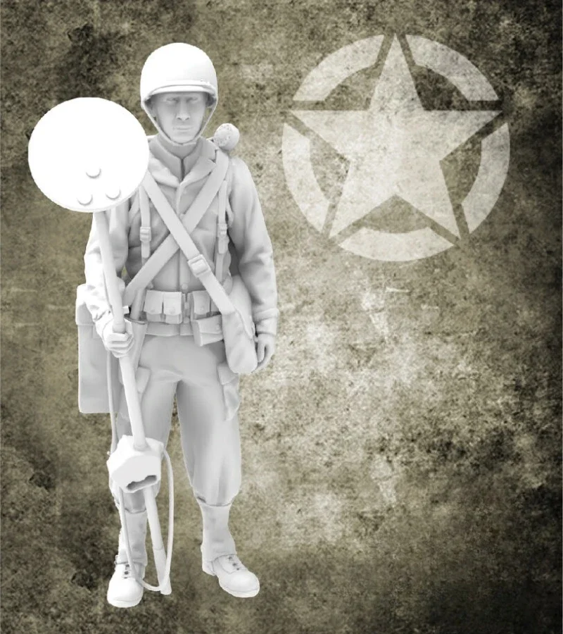 1/35 مقياس دييكاست الراتنج نموذج لجسم عدة الحرب العالمية الثانية مهندسي الولايات المتحدة الجندي يحتاج إلى تجميع وتلوينها بأنفسهم