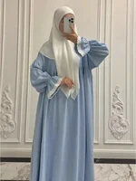 Femmes Robe de prière Abaya dentelle manches évasées Robe longue modeste dubaï Eid musulman Jalabiya Ramadan fête maroc caftan robes arabe 6
