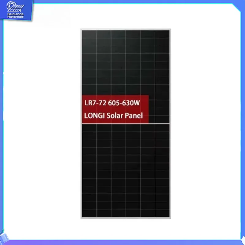 Panel solar bifacial Hi-MOX6 LR7 72HTH 605-630W, a prueba de polvo, de alta eficiencia, 72 celdas, 610W 615W, módulo fotovoltaico para