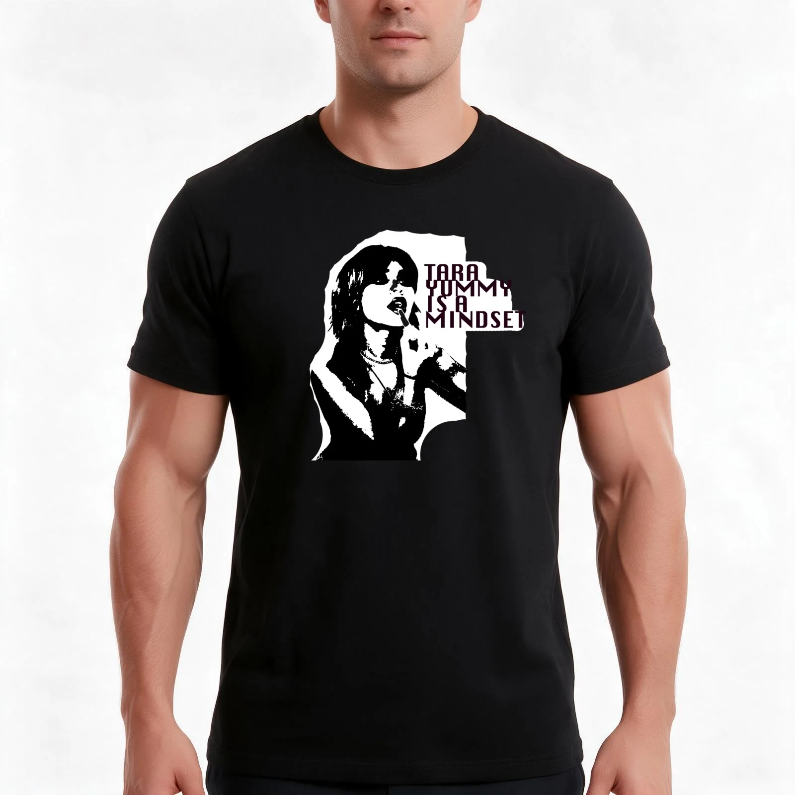 TARA YUMMY IS A MINDSET T-Shirt, Summer Casual Cotton Tee, Oversized Streetwear Tops, Vintage Graphic Print, Unisex Men Women