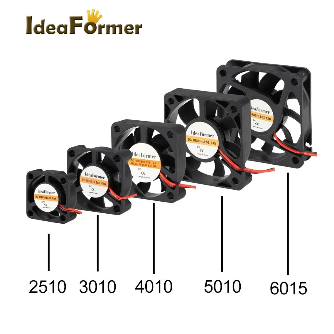 Ventilador de refrigeración CC 5V 12V 24V 3010/4010/5015/5010 Enfriador de cables Dupont 5015 ventiladores de radiador Turbo para refrigeración de impresora 3D