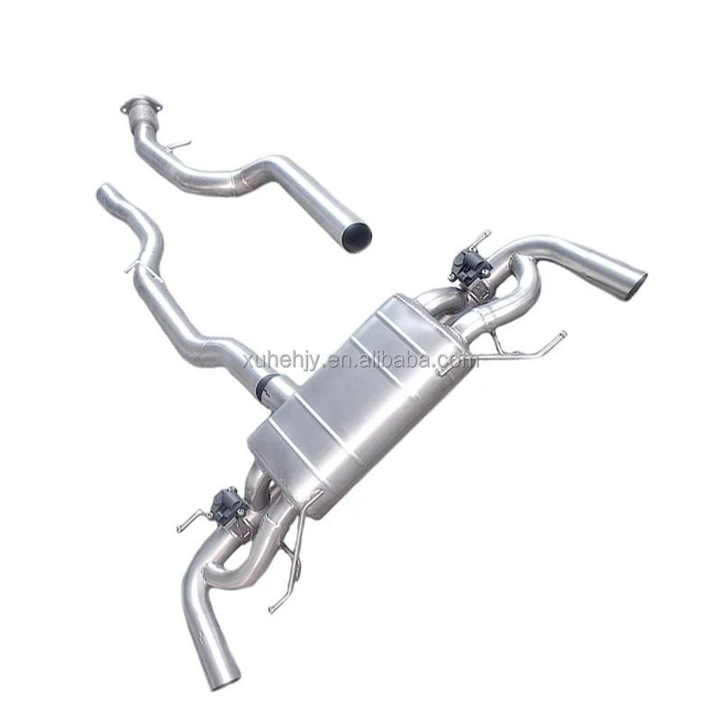 Customized Ss304 Performance Catback for Alfa Romeo Giulia Stelvio 2.0t Valvetronic Exhaust With Remote Control Muffler