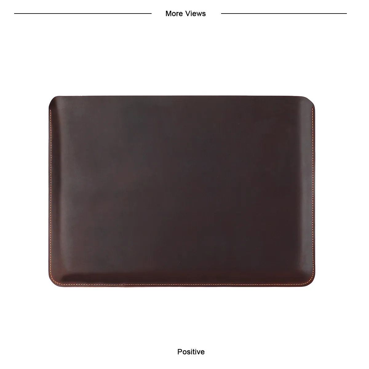 16 Inch Premium Genuine Leather Laptop Protective Case Crazy Horse Texture Soft Notebook Inner Carry Bag