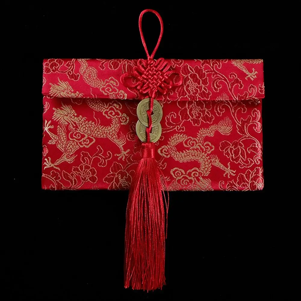 

Cloth Tassel Design 2022 New Year Best Wishes Chinese Wedding Spring Festival Red Envelope Money Bags Red Packets HongBao