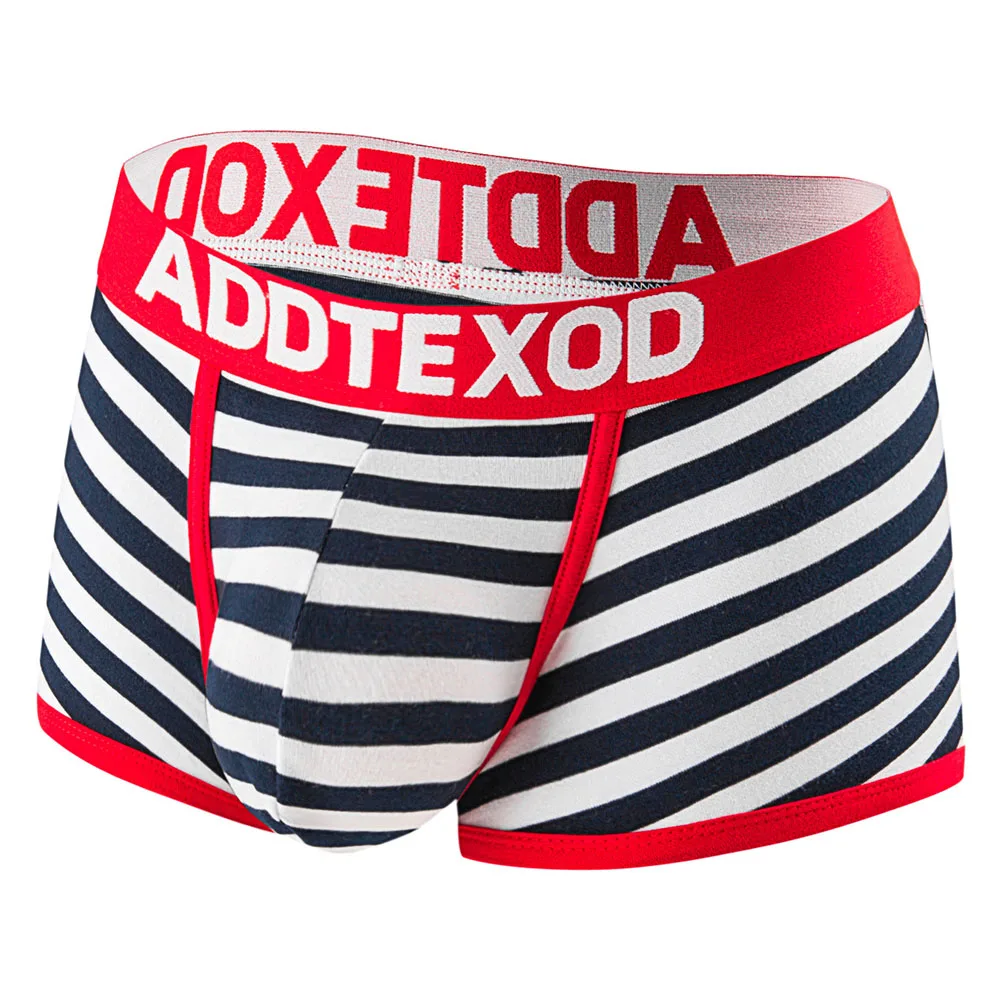 

Comfortable Stripe Underpants Men Pouch Sexy Breathable Boxers Cotton Pouch Briefs 95 Cotton Fabric Spandex Blend