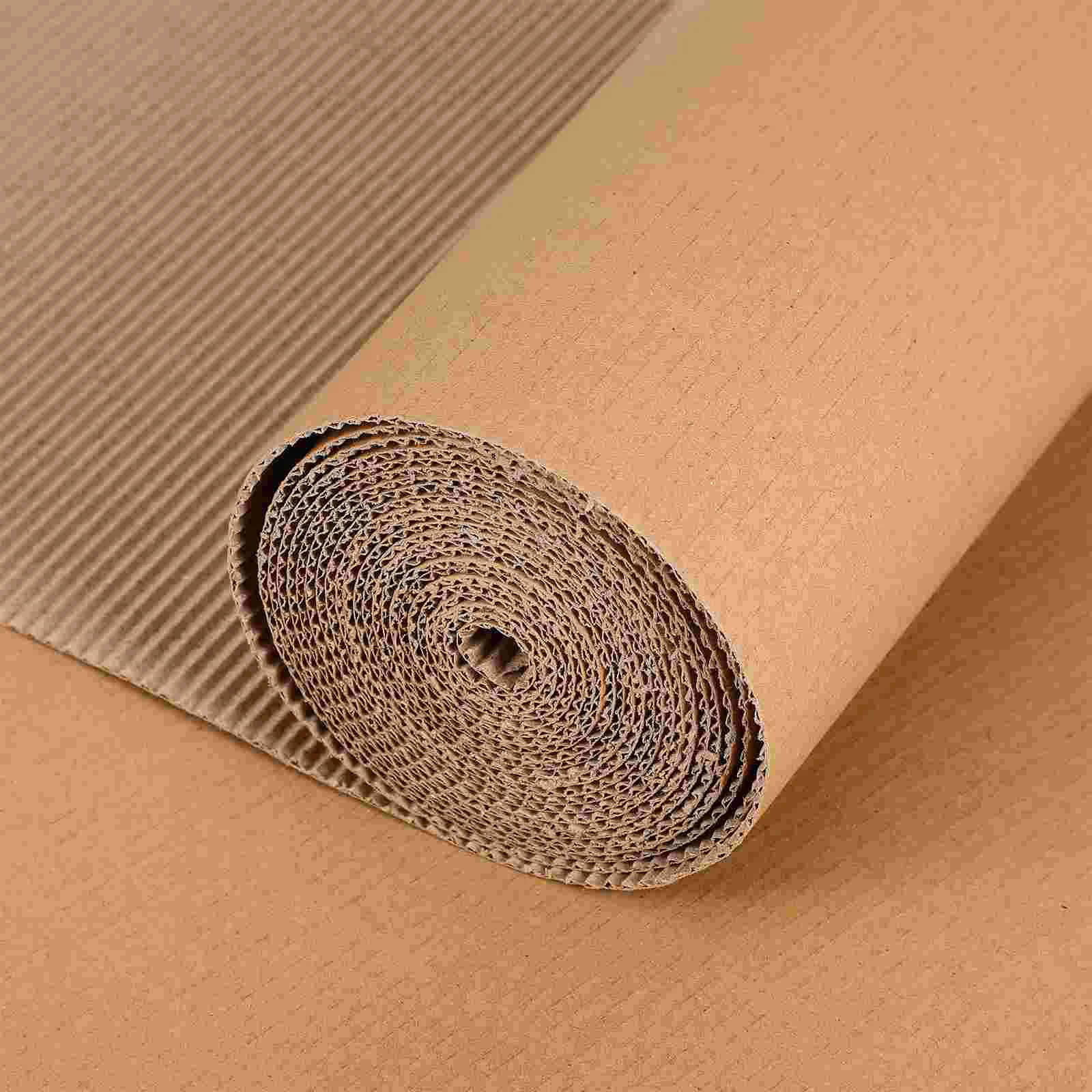 Corrugated Cardboard Rolls DIY Single Face Paper Crafts Making Material Wrap Wrapping