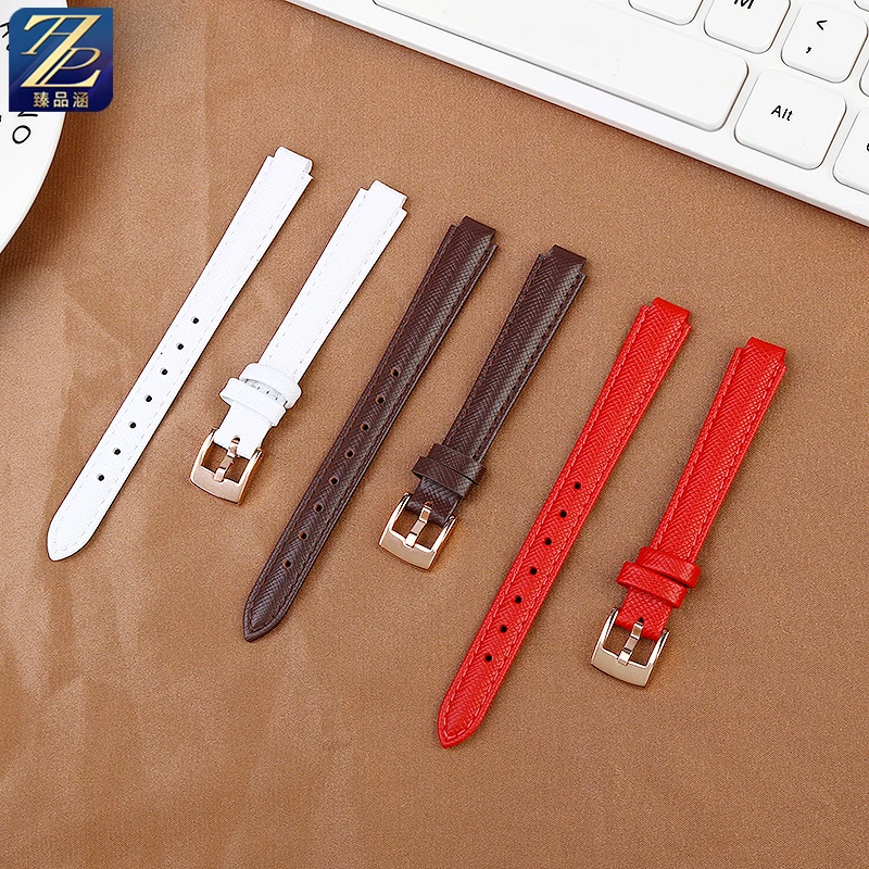 Cowhide strap substitute Casio watch for women SHEEN series SHE-3034GL/SHE-4029PG genuine leather watch strap accessories