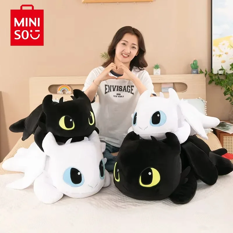 40/60cm Anime How To Train Your Dragon Large Size Prone Posture Style Plush Toys Plushie Toothless Doll Decoration Kids Gift