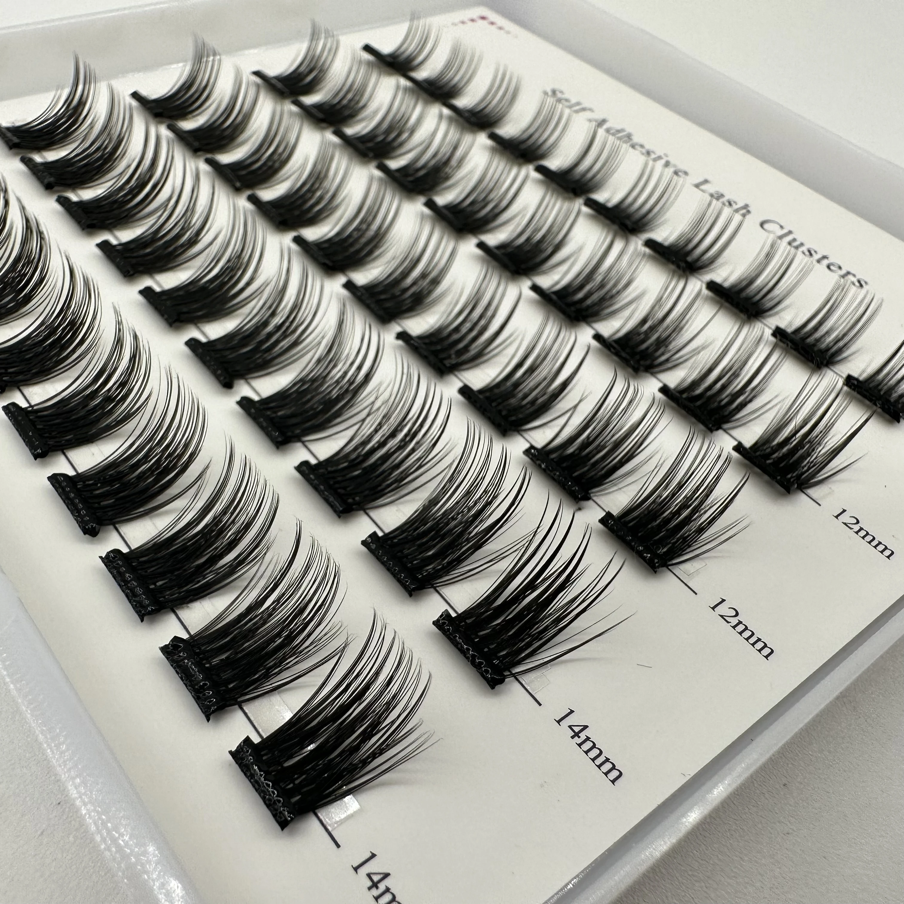 Bänder, Wimpern, selbstklebende Cluster-Wimpern, zum Aufdrücken, kein Kleber erforderlich, vorgebunden, wiederverwendbar, leimlose Verlängerung, wasserfest, privates Logo – Detail 14