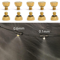 10pcs Brass Mescolareng Nozzles Low Pressure Atomizing Mescolareng Sprayer Water Hose Nozzle for Greenhouse, Landscaping